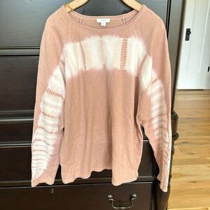 JJill sweater pink tie die size xs